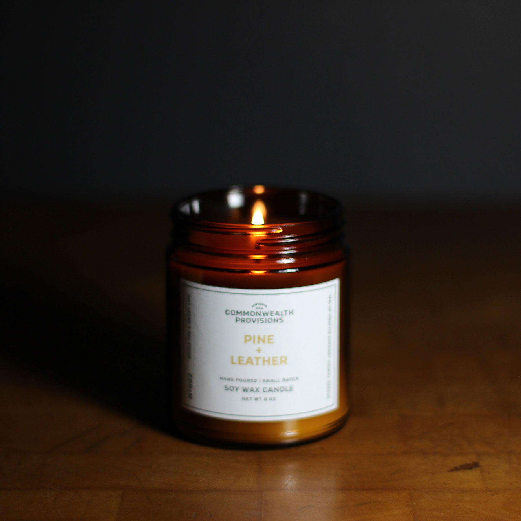 Pine + Leather Candle