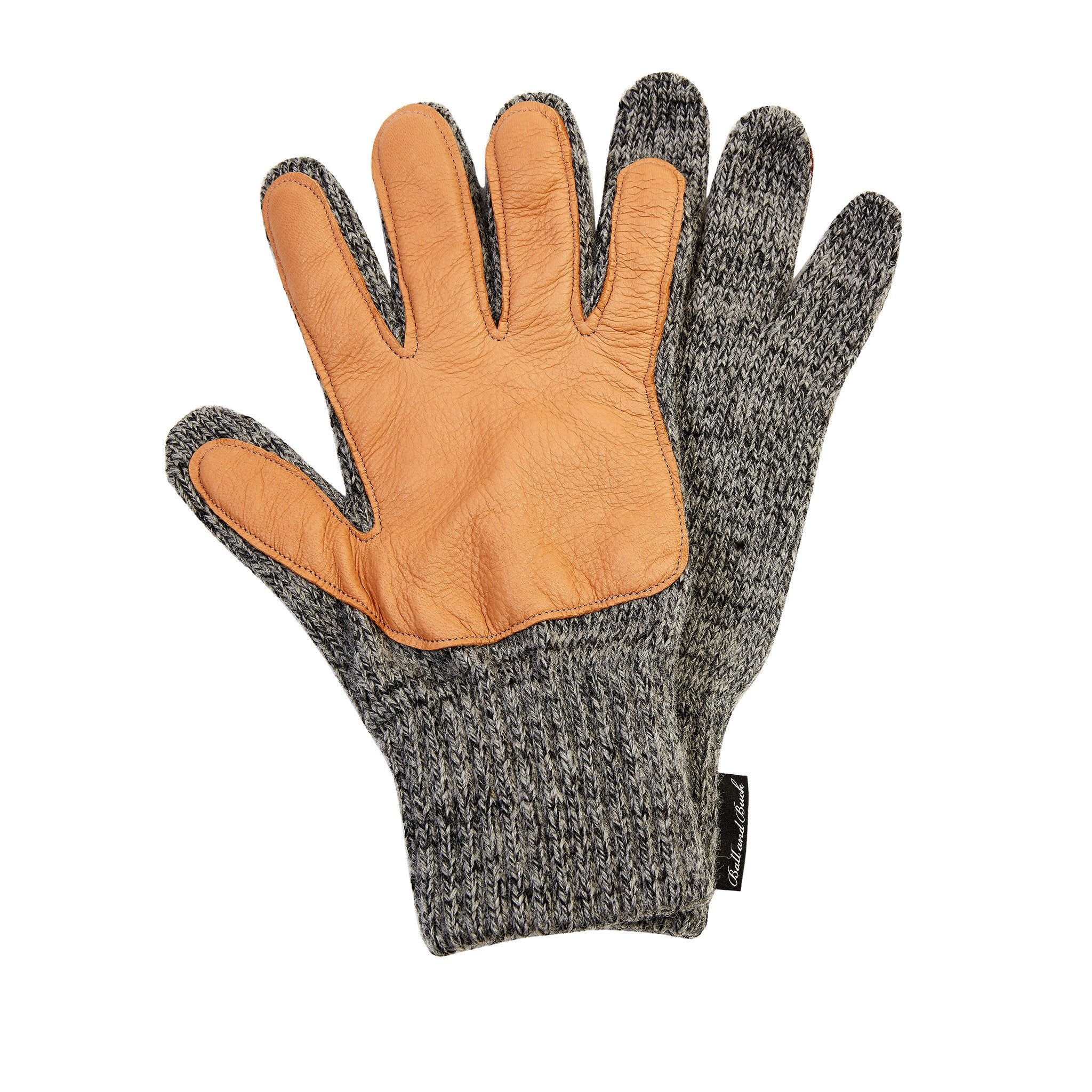 The Wool Glove, Charcoal/Tan