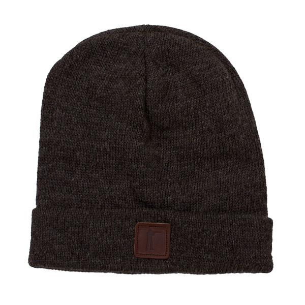 Premium Roger Knit Hat, Charcoal Merino