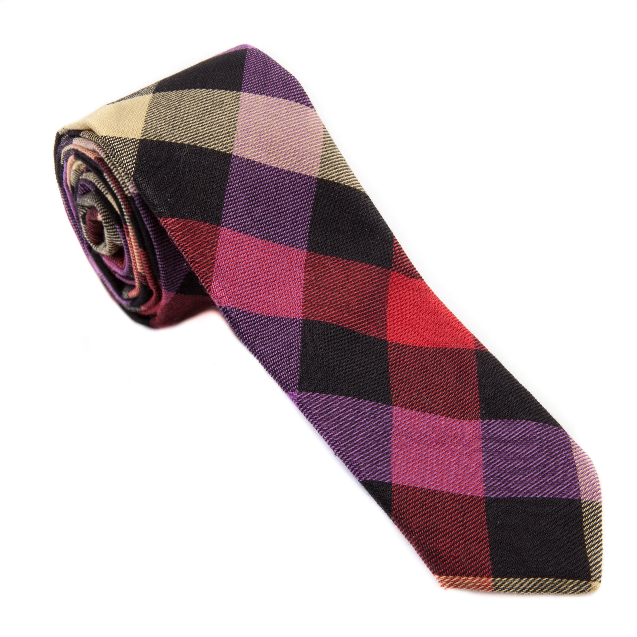 Mill City Fineries Purple Check Necktie
